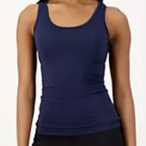 TOMMIE COPPER & Zinc Women's Lower Back Compression Support Tank Large Navy Blue - Picture 1 of 6